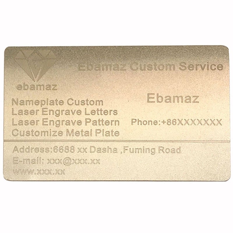 Ebamaz Sublimation Print Metal Business Cards Tablet Thick 86X54mm Pack of 10PCS (Aluminum 0.45mm Thickness, Pearled Golden, Blank) - Image 5